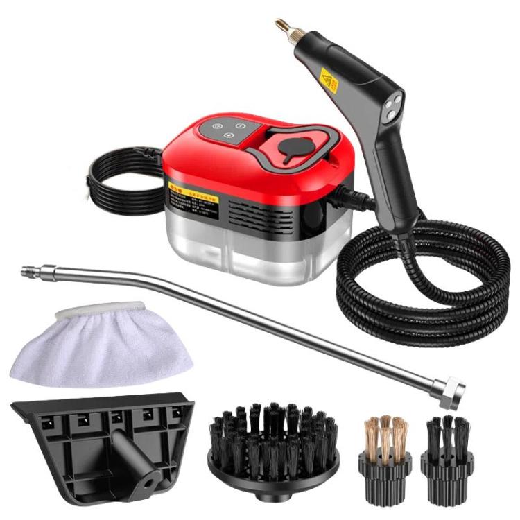 YAERDUN 1500W High Temperature Steam Cleaner Smart Digital Kitchen Hood Bathroom Cleaning Machine, Size: 220V EU Plug(Red Black)