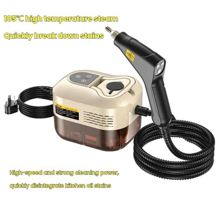 YAERDUN 1500W High Temperature Steam Cleaner Smart Digital Kitchen Hood Bathroom Cleaning Machine, Size: 220V UK Plug(Red Black)
