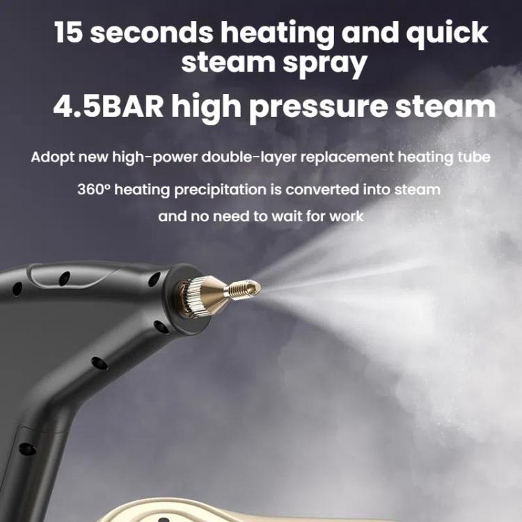 YAERDUN 1500W High Temperature Steam Cleaner Smart Digital Kitchen Hood Bathroom Cleaning Machine, Size: 110V US Plug(Black White)