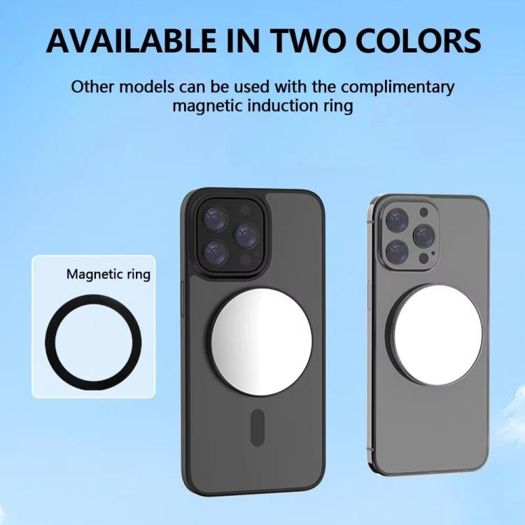 HEPAIL 101D-A Cell Phone Magnetic Selfie Mirror Magsaef Rear HD Photo Assist Convex Mirror(Black)
