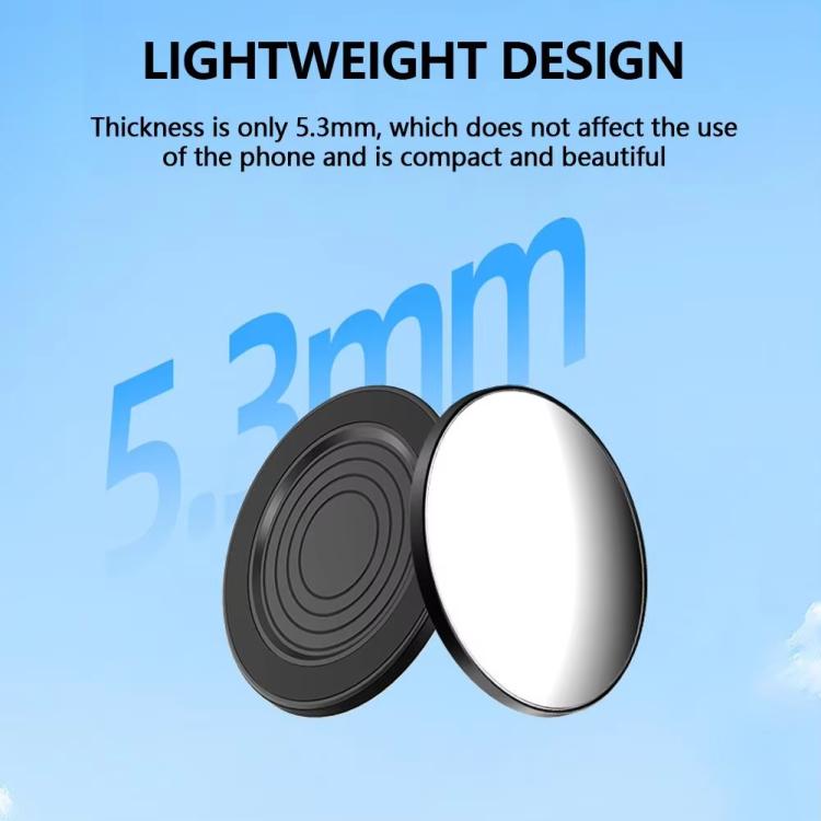 HEPAIL 101D-A Cell Phone Magnetic Selfie Mirror Magsaef Rear HD Photo Assist Convex Mirror(Black)