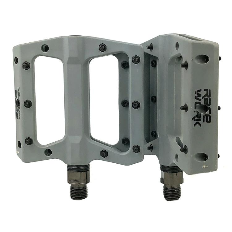 RACEWORK RK091 1pair Mountain Bike Nylon Fiber Pedals Cycling Anti-slip Pedals(Gray)