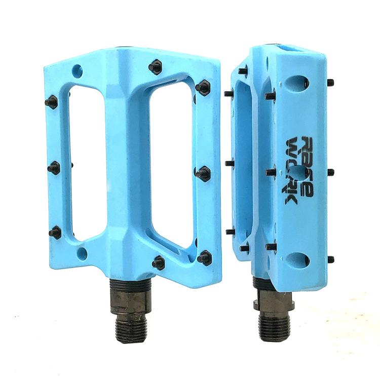 RACEWORK RK091 1pair Mountain Bike Nylon Fiber Pedals Cycling Anti-slip Pedals(Blue)