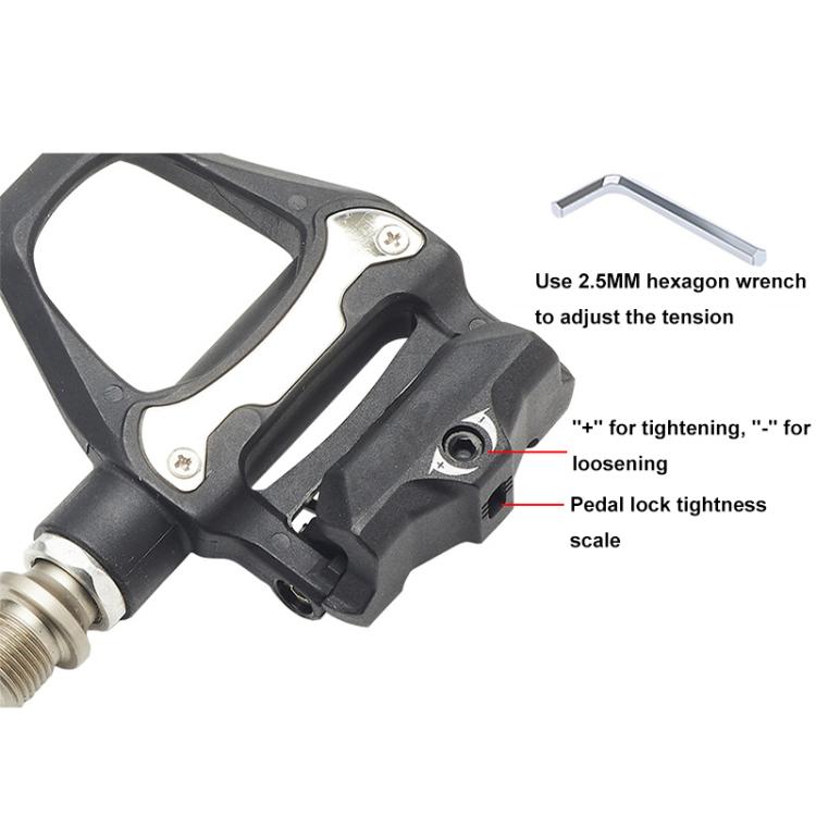 RACEWORK 1pair Road Bicycle Riding Anti-slip Self-locking Pedals(R26)