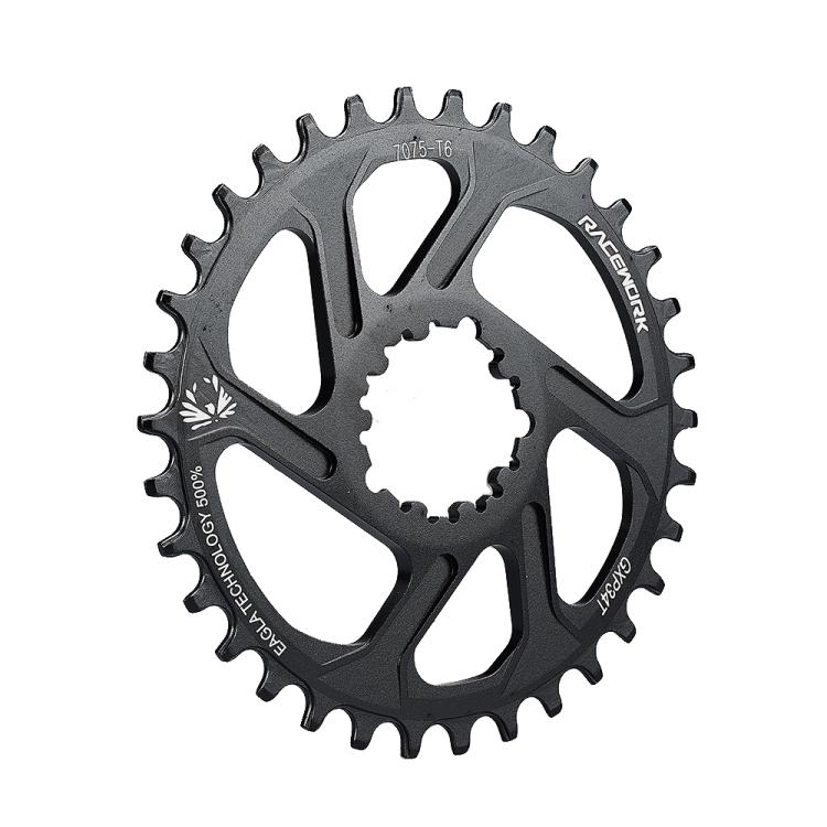 RACEWORK 7075-T6 For SRAM Mountain Bike Single Plate Round Bicycle Sprocket, Spec: 3mm 34T
