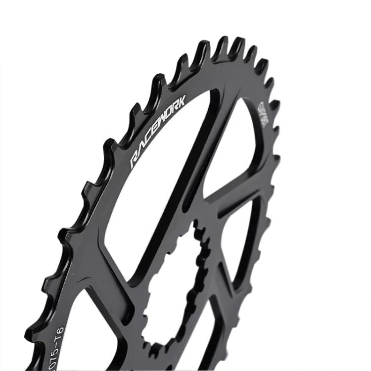 RACEWORK 7075-T6 For SRAM Mountain Bike Single Plate Round Bicycle Sprocket, Spec: 3mm 38T