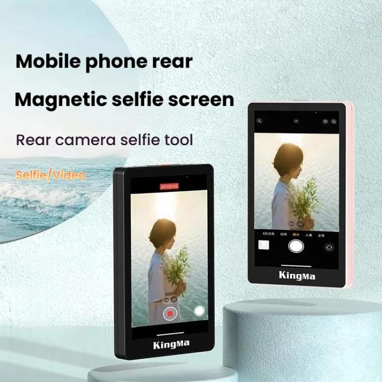 KingMa PH02 MAX Mobile Phone MagSafe Display Screen Selfie Live Streaming Phone Rear Camera(Black)