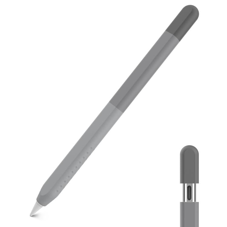For Apple Pencil USB-C AhaStyle PT102-3 Stylus Gradient Color Silicone Pen Case(Gray)