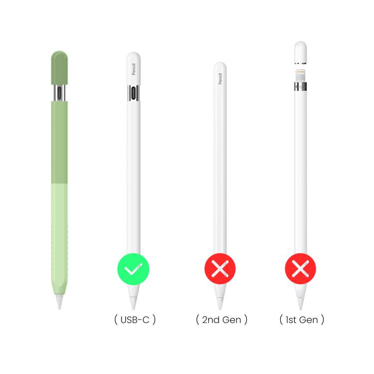 For Apple Pencil USB-C AhaStyle PT102-3 Stylus Gradient Color Silicone Pen Case(Blue)