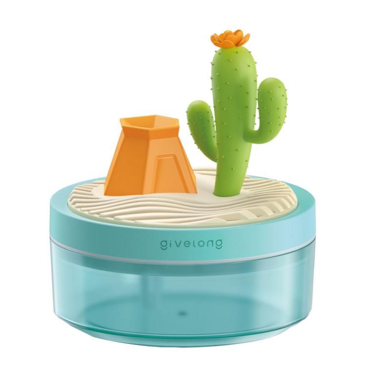 Givelong Mini Portable Landscape Humidifier Plant Pot Hydrator Mister USB Car Spray Aromatherapy Diffuser(Cactus)