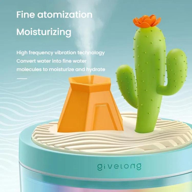 Givelong Mini Portable Landscape Humidifier Plant Pot Hydrator Mister USB Car Spray Aromatherapy Diffuser(Coconut Tree)