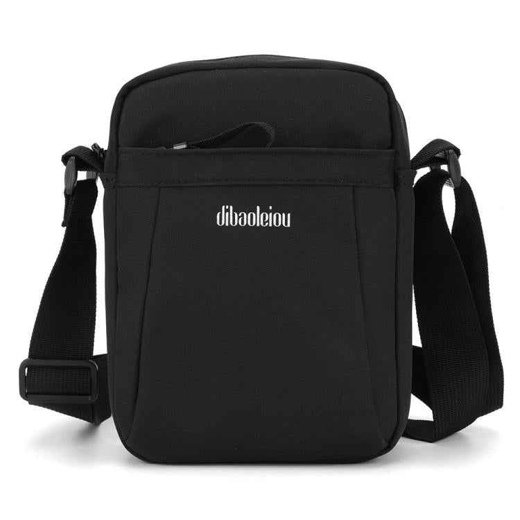 Dibaoleiou Lightweight Multifunction Mobile Phone Bag Men Casual Canvas Bag Shoulder Small Backpack(Black)
