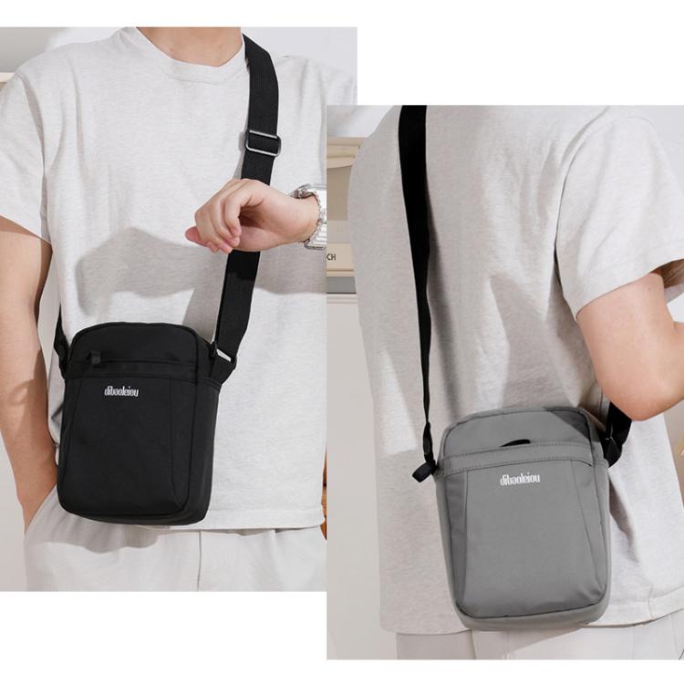 Dibaoleiou Lightweight Multifunction Mobile Phone Bag Men Casual Canvas Bag Shoulder Small Backpack(Gray)