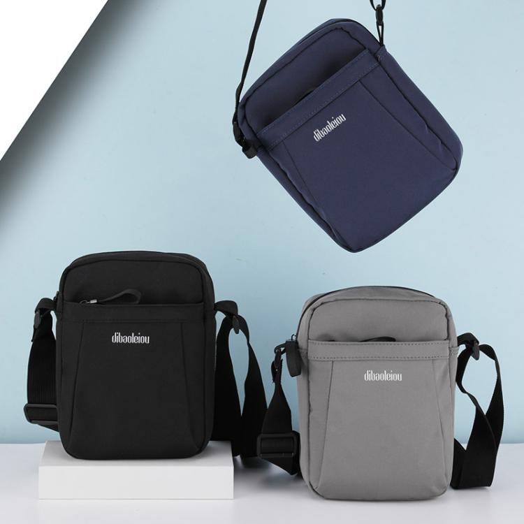 Dibaoleiou Lightweight Multifunction Mobile Phone Bag Men Casual Canvas Bag Shoulder Small Backpack(Black)