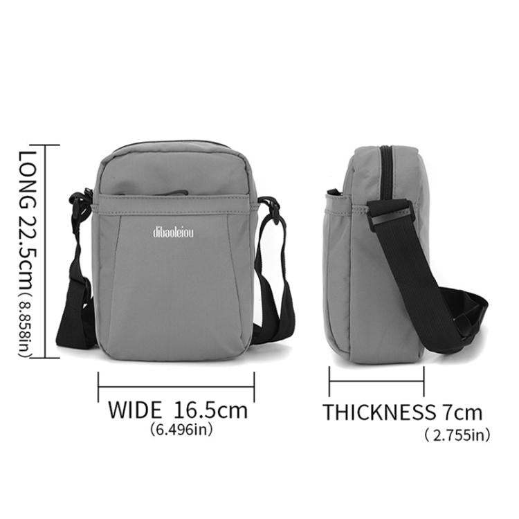 Dibaoleiou Lightweight Multifunction Mobile Phone Bag Men Casual Canvas Bag Shoulder Small Backpack(Gray)