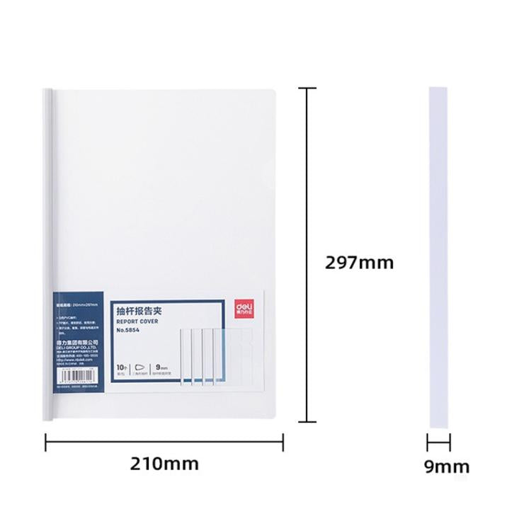 Deli 10pcs /Pack 5854 A4 Lever Arch File Binder With 9mm Spine Width - Holds Up To 80 Sheets(Random Color)