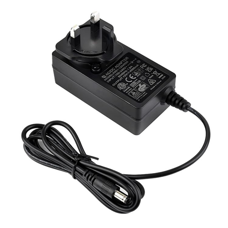 Waveshare 12V / 4A 1.2m Length Cable DC Jack Power Supply Adapter(UK Plug)