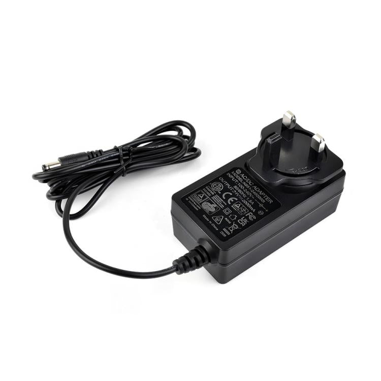 Waveshare 24V / 2A 1.2m Length Cable DC Jack Power Supply Adapter(UK Plug)