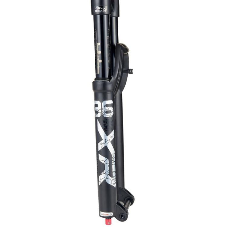KRSEC XR36 Front Fork Straight Taper Tube Barrel Axle Mountain Bike Wire Damping Forks, Size: 27.5 inch(Black)