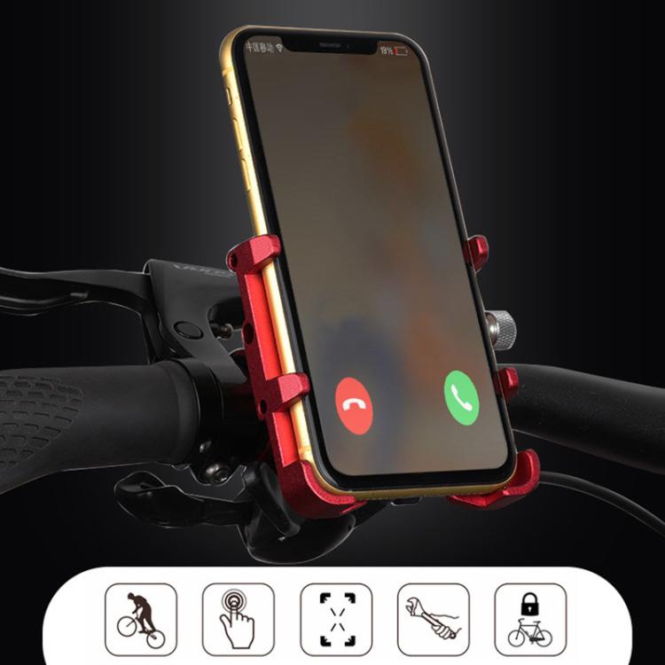 ENLEE E-300 Bicycle Cell Phone Holder Cycling Shockproof Navigation Mount(Black)