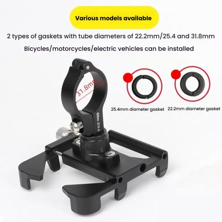 ENLEE E-300 Bicycle Cell Phone Holder Cycling Shockproof Navigation Mount(Black)
