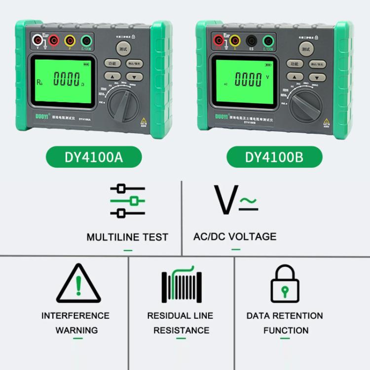 DUOYI Digital Ground Resistance Meter Tester, Model: DY4100B