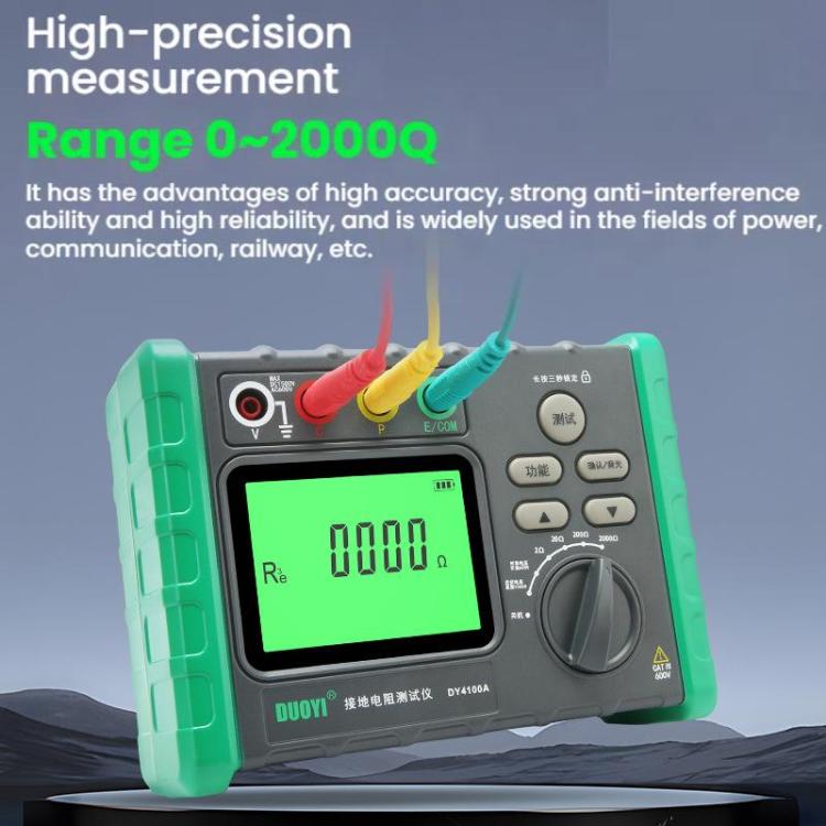 DUOYI Digital Ground Resistance Meter Tester, Model: DY4100B