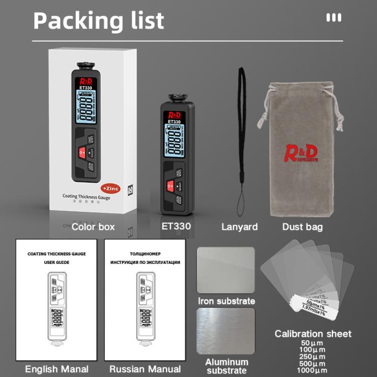 Mingzheng Iron Aluminum Zinc Three-Purpose Paint Film Coating Thickness Gauge(ET330)