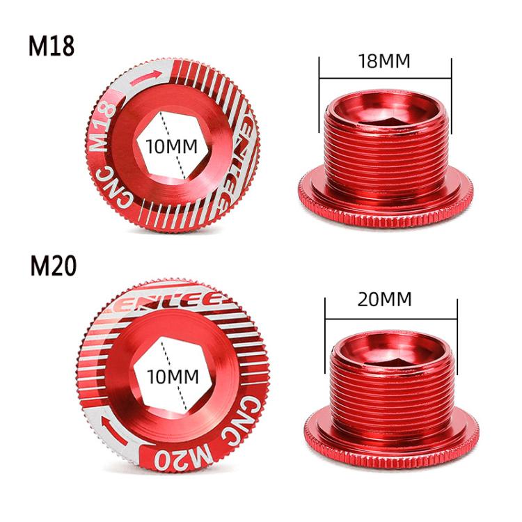 ENLEE Aluminum Bicycle Crank Cover Crank Screws, Color: M20 Gold