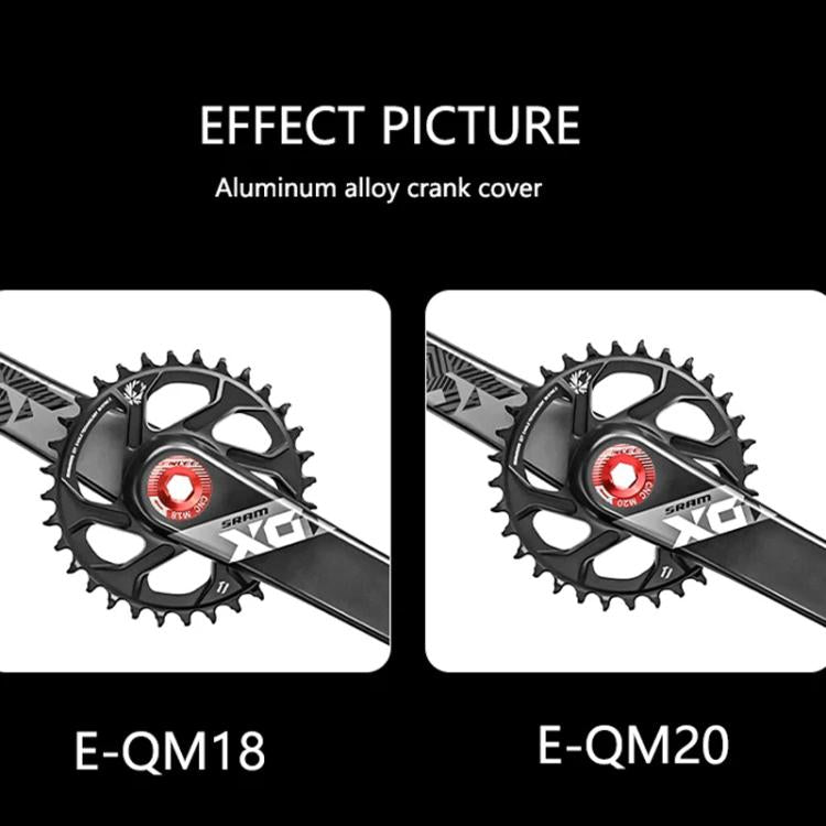 ENLEE Aluminum Bicycle Crank Cover Crank Screws, Color: M18 Black