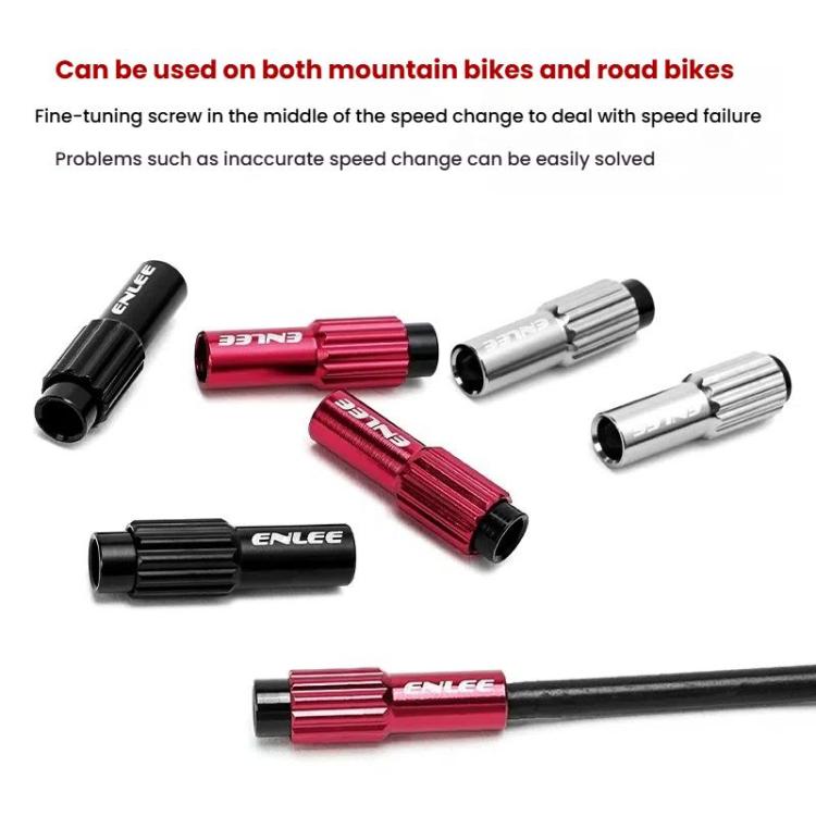 ENLEE Mountain Road Bicycle Shift Center Trim Screws 4mm Cable Brake Cable Adjustment Screw(Titanium Color)