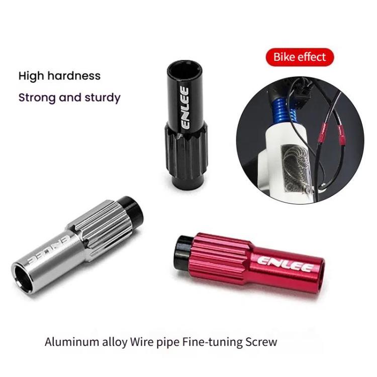 ENLEE Mountain Road Bicycle Shift Center Trim Screws 4mm Cable Brake Cable Adjustment Screw(Black)