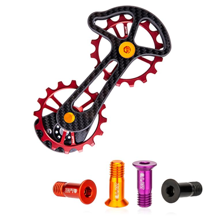 2pcs ZTTO Bicycle Rear Derailleur Sprocket Screws M5 Modified Road Mountain Derailleur Guide Wheel(Orange)