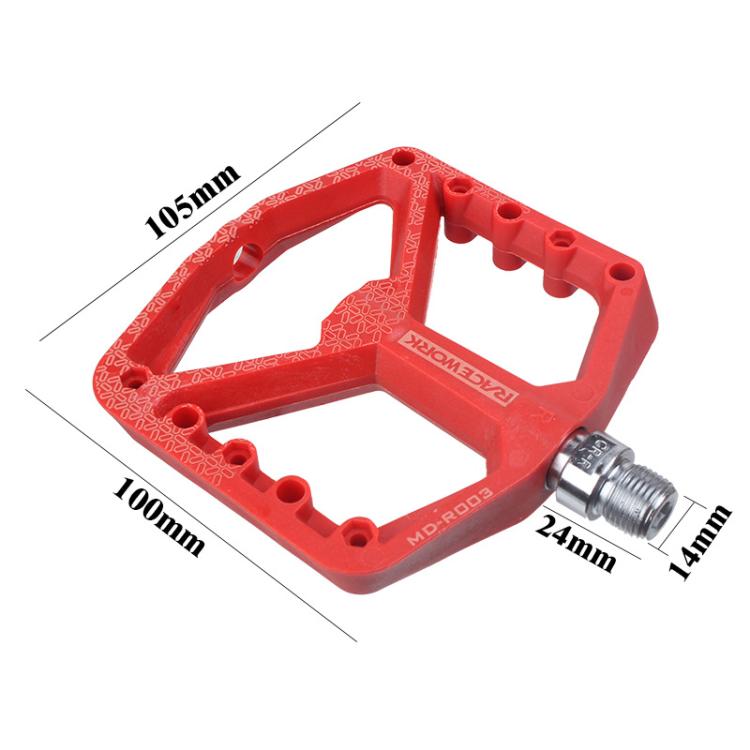 RACEWORK RK579 1pair Bicycle Wide Anti-slip Bearing Pedal Nylon Pedal(Cyan)