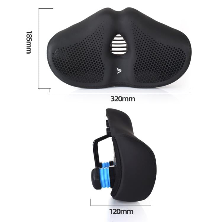 FMFXTRA Thickened Bicycle Saddle Mountain Bike Shaped Saddle, Color: Black