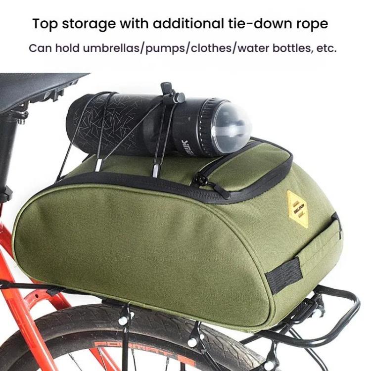 BELIROW Bicycle Rack Tail Bag Folding Bike Quick Release Pannier Bag(Army Green)