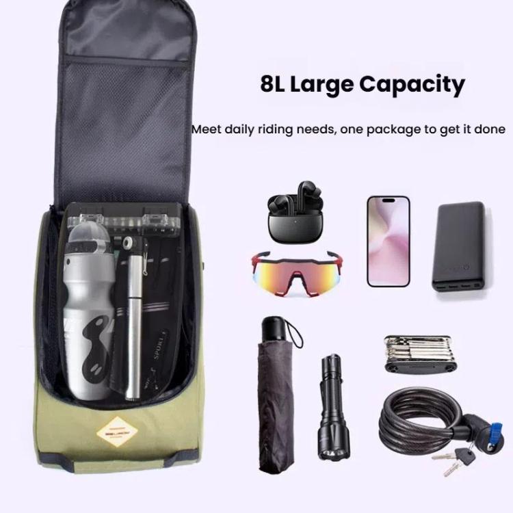 BELIROW Bicycle Rack Tail Bag Folding Bike Quick Release Pannier Bag(Black)