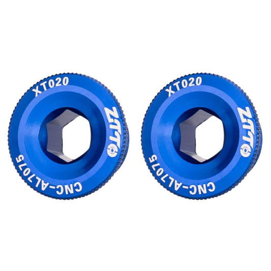 2pcs ZTTO Bicycle Aluminum Alloy Crank Cover Mountain Bike Crank Screws, Style: M20 Blue