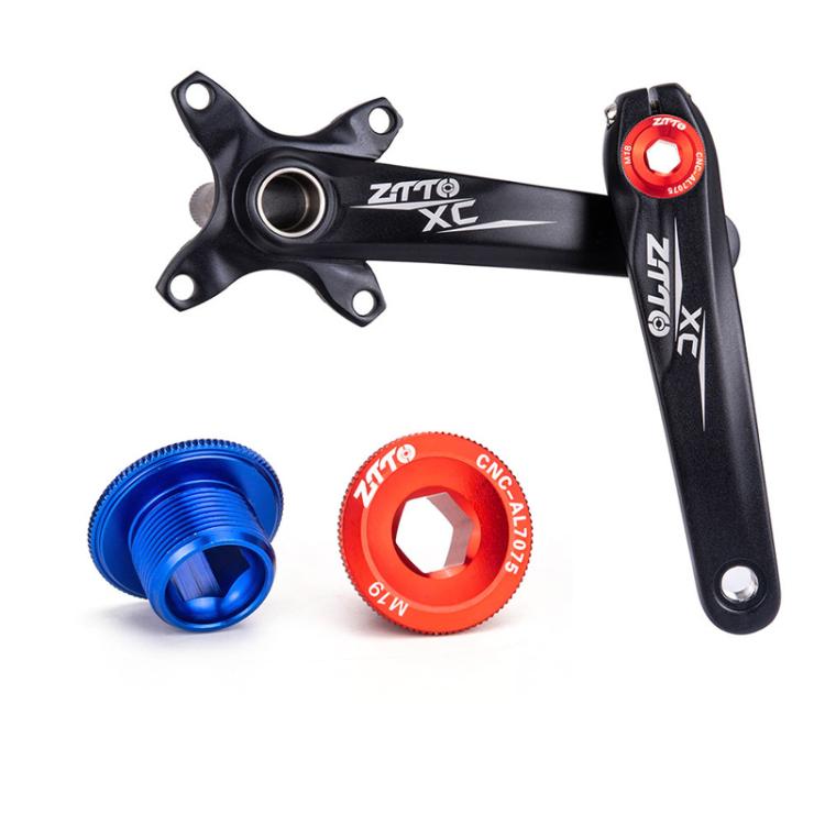 2pcs ZTTO Bicycle Aluminum Alloy Crank Cover Mountain Bike Crank Screws, Style: M19 Blue