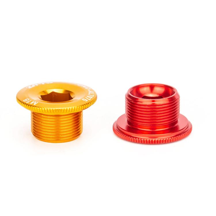 2pcs ZTTO Bicycle Aluminum Alloy Crank Cover Mountain Bike Crank Screws, Style: M19 Blue