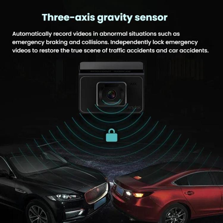 Anytek T2 PRO 3.0 Inch 2K HD Night Vision Recorder Hidden Car Camera Front And Rear Dual Recording(Without Memory)