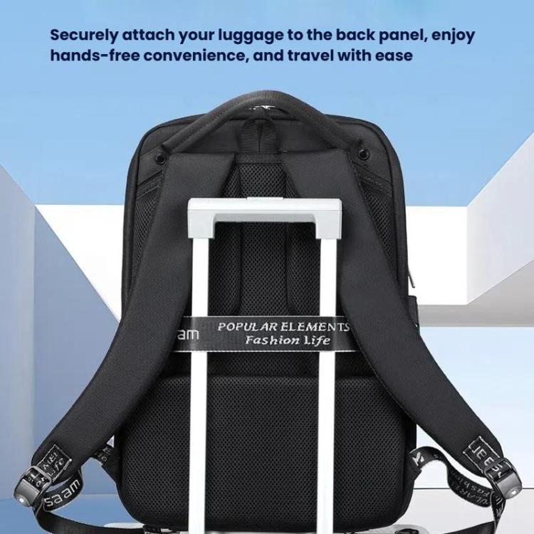 Wiersaam WY1200 Men Waterproof Anti-Theft Business Backpack Multiple Organizer Compartments(Black)
