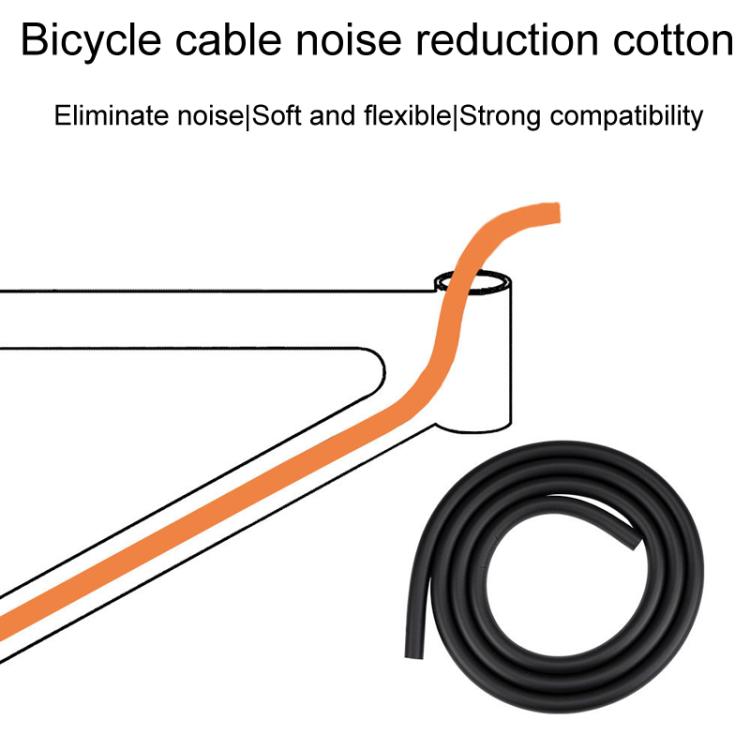 2pcs ZTTO 1.5m Bicycle Brake Shifter Cable Anti-Rattle Soundproof Foam Tube(Black)