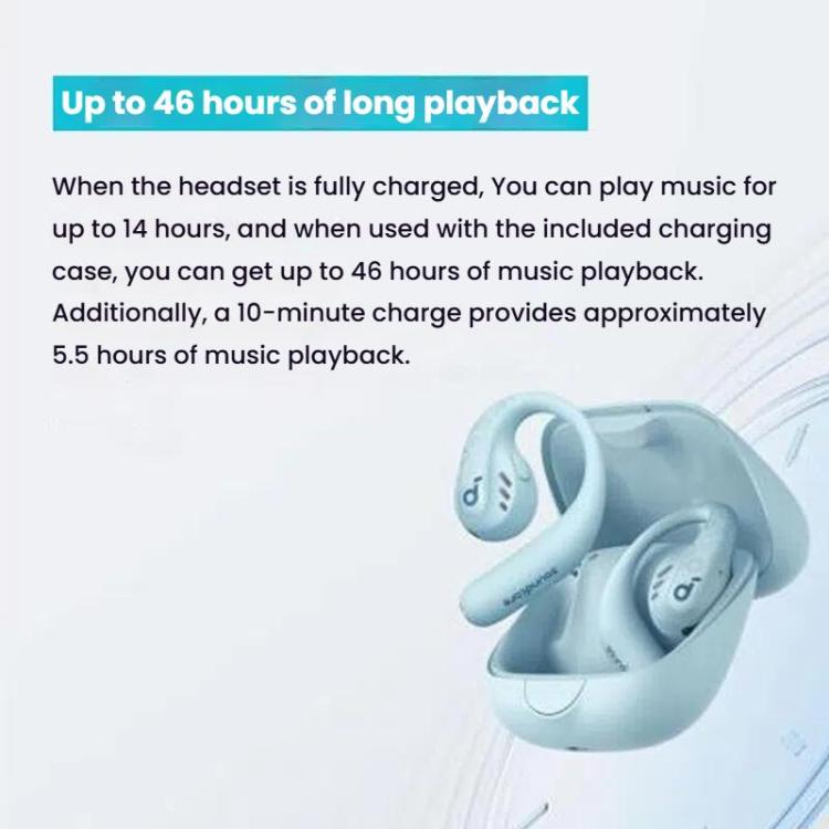 ANKER A3871 Soundcore AeroFit Pro Noise Reduction HD Sound Quality Bone Conduction Wireless Bluetooth Earphones(White)
