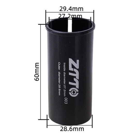 27.2-28.6mm 003 2pcs ZTTO Bicycle Seat Post Conversion Sleeve Reducer Cover(Black)