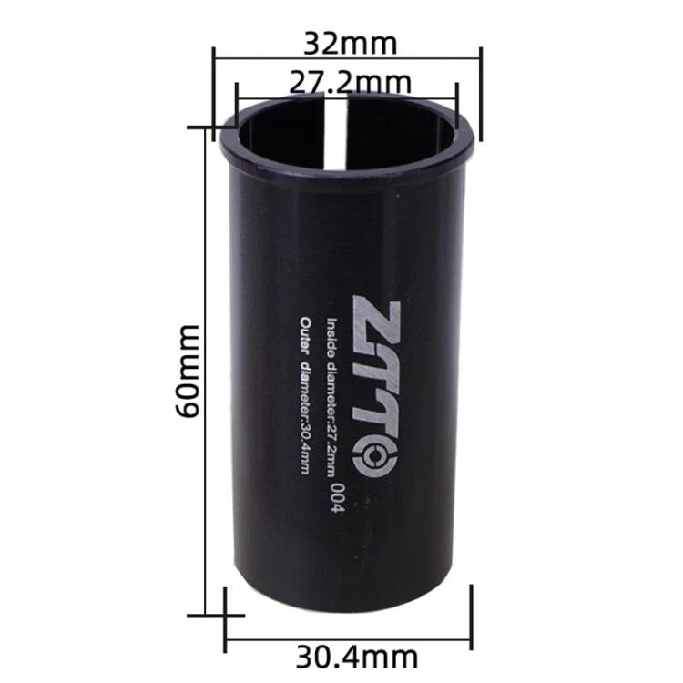 27.2-30.4mm 004 2pcs ZTTO Bicycle Seat Post Conversion Sleeve Reducer Cover(Black)