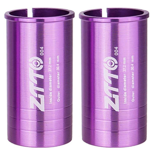 27.2-30.4mm 004 2pcs ZTTO Bicycle Seat Post Conversion Sleeve Reducer Cover(Purple)