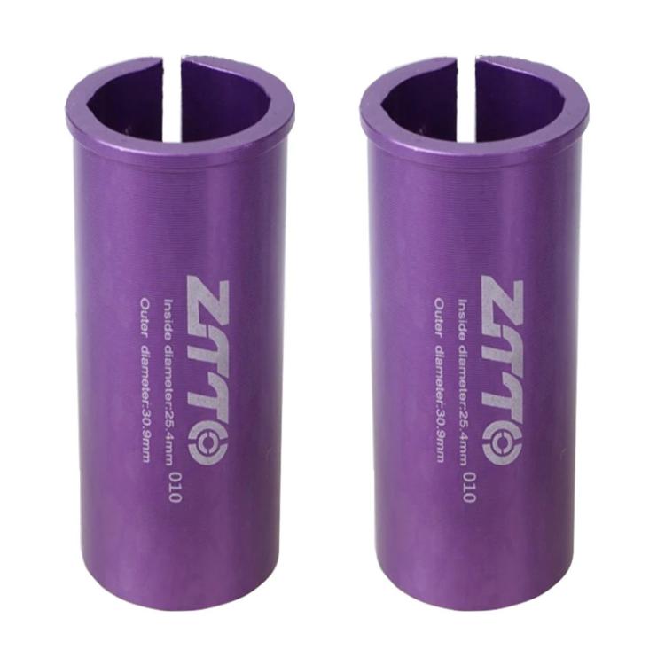 25.4-30.9mm 010 2pcs ZTTO Bicycle Seat Post Conversion Sleeve Reducer Cover(Purple)