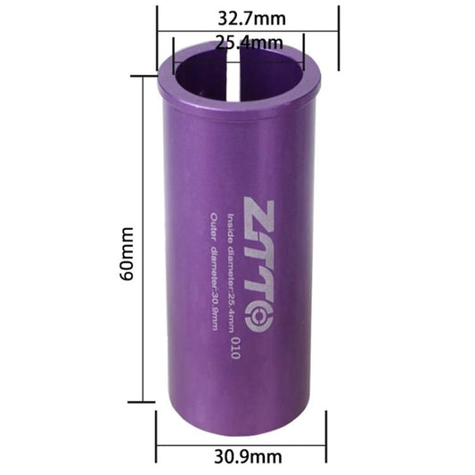 25.4-30.9mm 010 2pcs ZTTO Bicycle Seat Post Conversion Sleeve Reducer Cover(Purple)