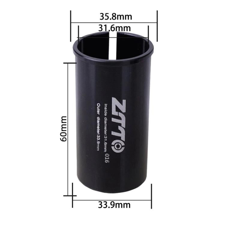 31.6-33.9mm 016 2pcs ZTTO Bicycle Seat Post Conversion Sleeve Reducer Cover(Black)